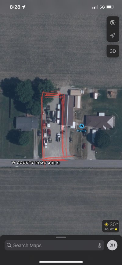 160 x 40 Unpaved Lot in Daleville, Indiana near [object Object]