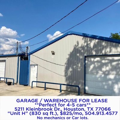 30 x 30 Garage in Houston, Texas near [object Object]