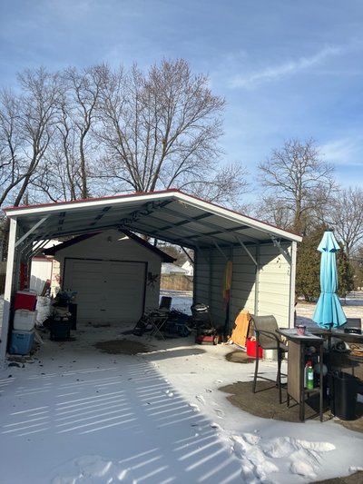Small 10×20 Carport in Indianapolis, Indiana