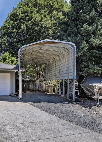 40 x 15 Carport in Hillsboro, Oregon near 226 NE Hyde Cir, Hillsboro, OR 97124-6290, United States