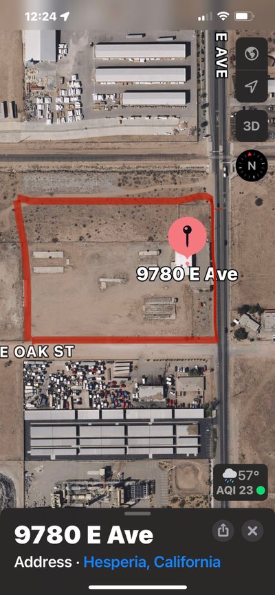 615 x 495 Parking Lot in Hesperia, California near [object Object]