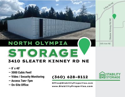 8×40 Shipping Container in Olympia, WA near 3912 Southbay Loop NE
